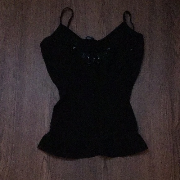 COPY - Black, stretchy Y2K shirt made in the 2000s - Picture 1 of 3
